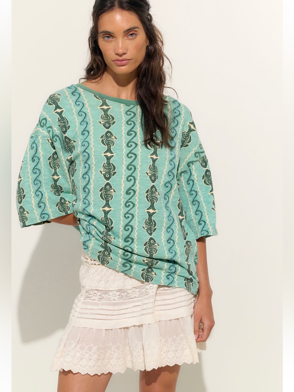 NWT FREE PEOPLE WE THE FREE BY THE SEA TEE 🐟